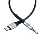 3mk AUX minijack 3.5 mm / USB-C kabelis – sidabrinis -- Cell phone cables