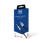 3mk AUX minijack 3.5 mm / USB-C kabelis – sidabrinis -- Cell phone cables