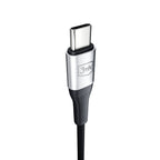3mk AUX minijack 3.5 mm / USB-C kabelis – sidabrinis -- Cell phone cables