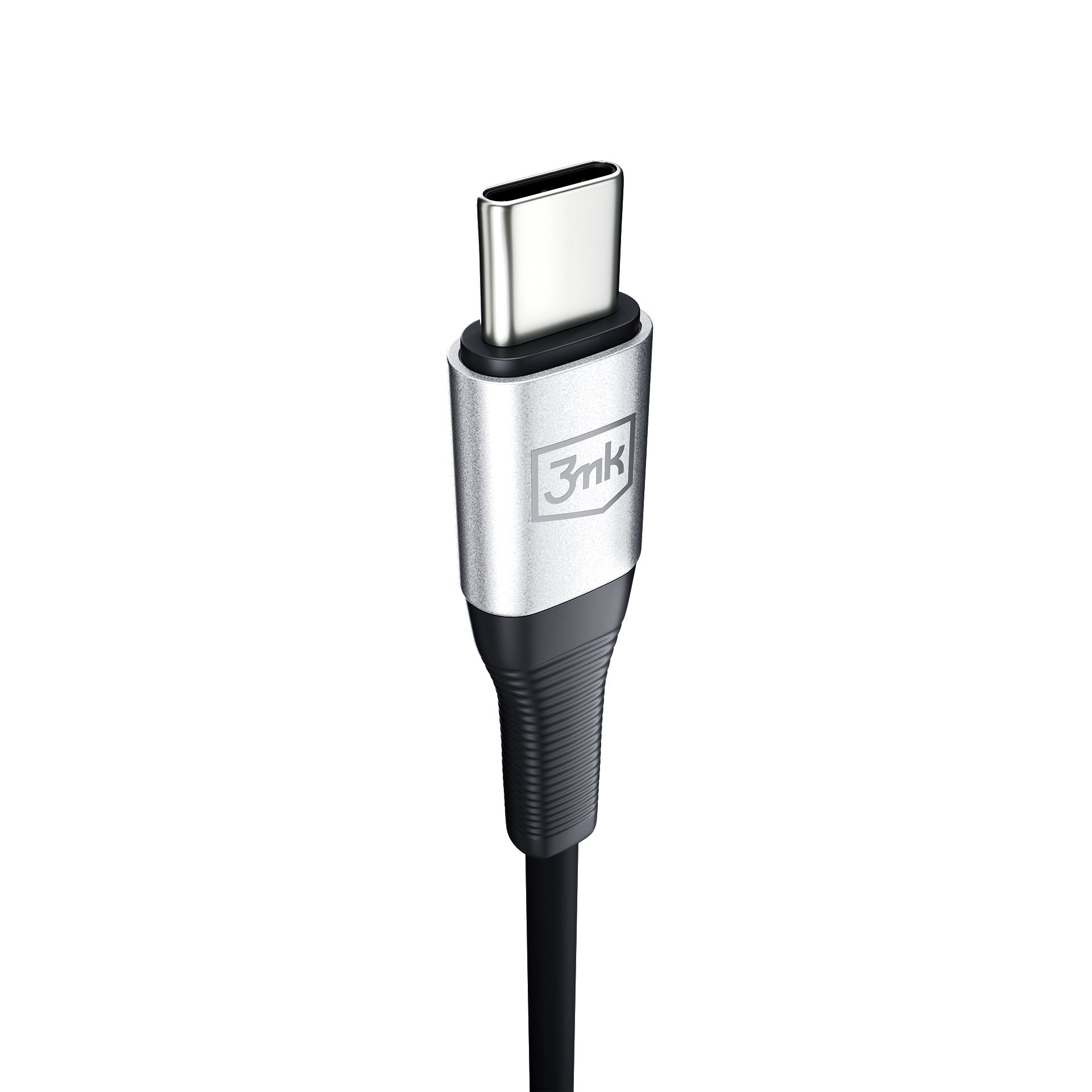 3mk AUX minijack 3.5 mm / USB-C kabelis – sidabrinis -- Cell phone cables
