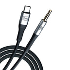 3mk AUX minijack 3.5 mm / USB-C kabelis – sidabrinis -- Cell phone cables