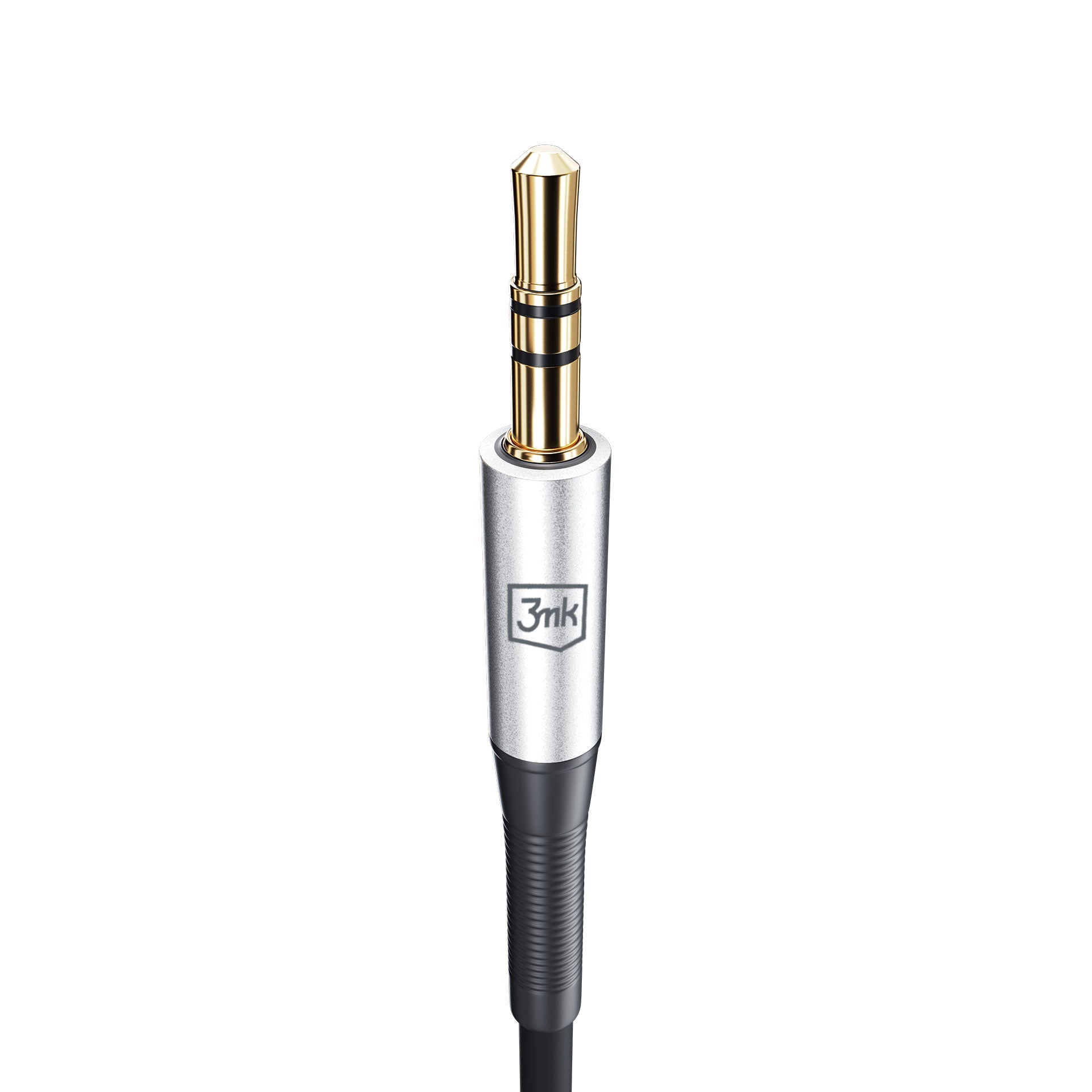 3mk AUX minijack 3.5 mm / USB-C kabelis – sidabrinis -- Cell phone cables