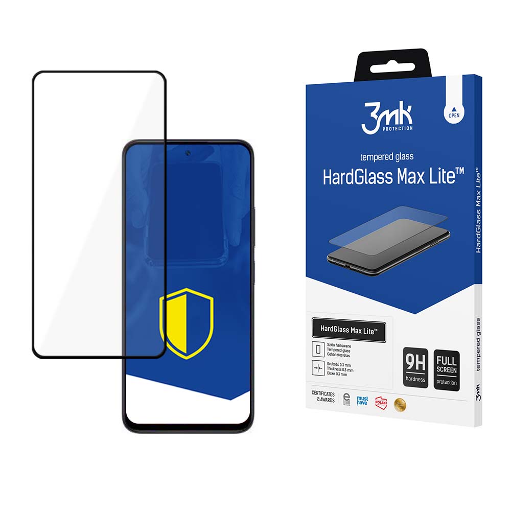 Poco M6 Pro 5G - 3mk HardGlass Max Lite™ -- Xiaomi Poco M6 Pro 5G