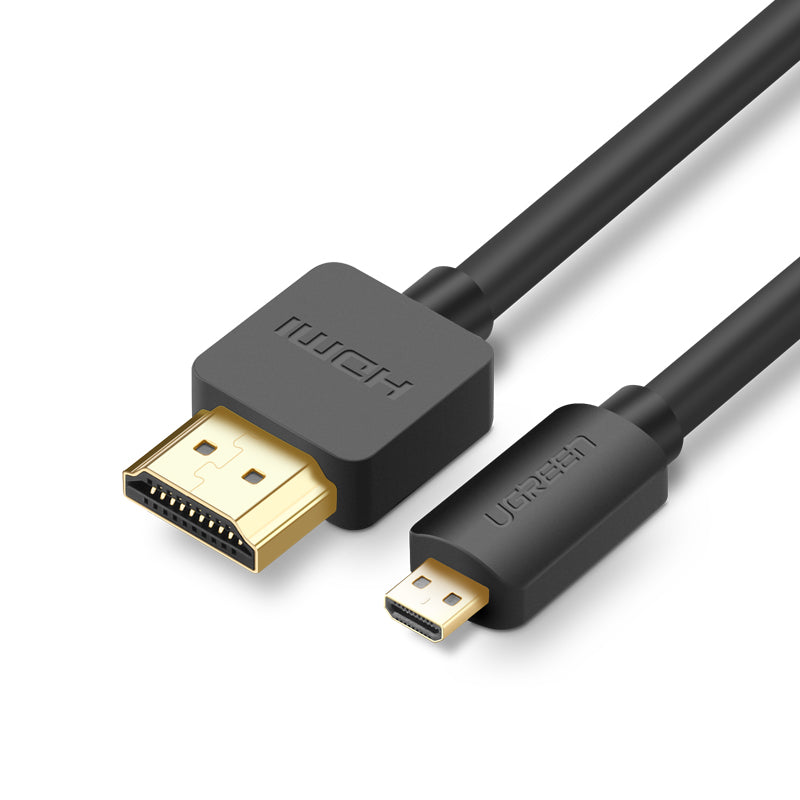 Ugreen HD127 micro HDMI - HDMI 2.0 4K 60Hz laidas 1 m - juodas -- Video Cables