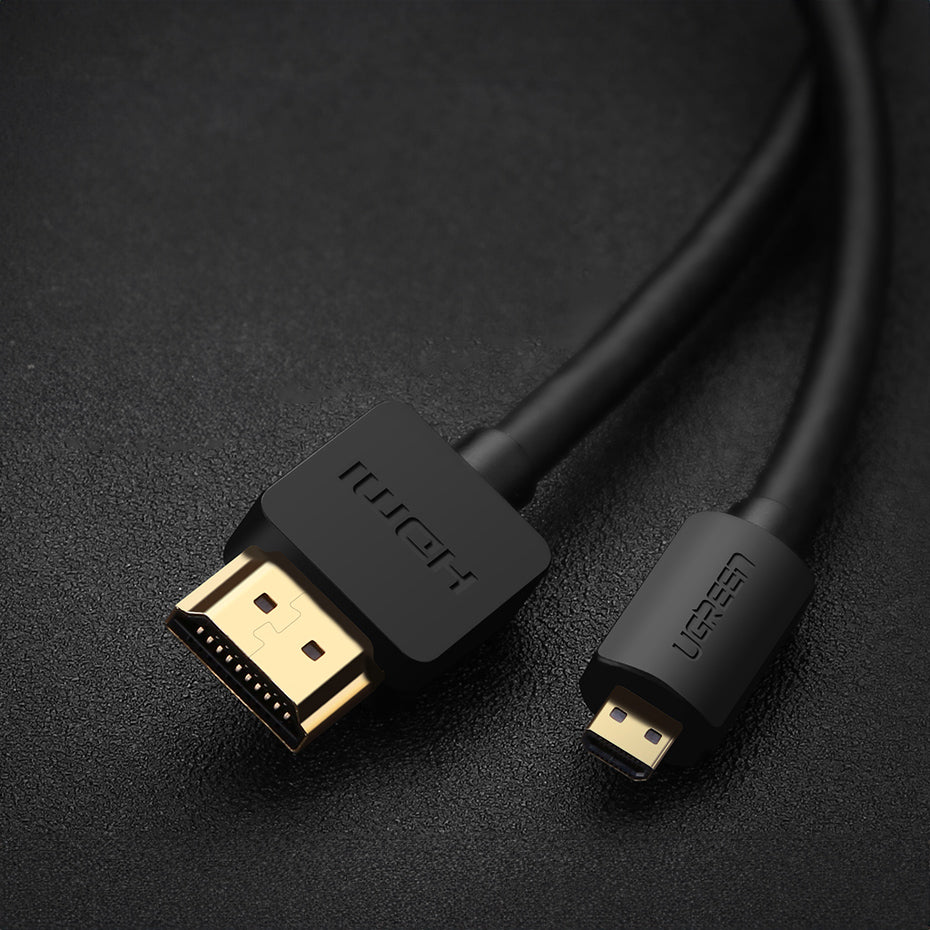 Ugreen HD127 micro HDMI - HDMI 2.0 4K 60Hz laidas 1 m - juodas -- Video Cables