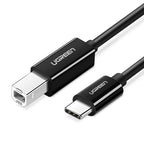 Ugreen US241 USB-C 2.0 – USB-B kabelis 1 m – juodas -- Cell phone cables