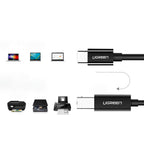 Ugreen US241 USB-C 2.0 – USB-B kabelis 1 m – juodas -- Cell phone cables