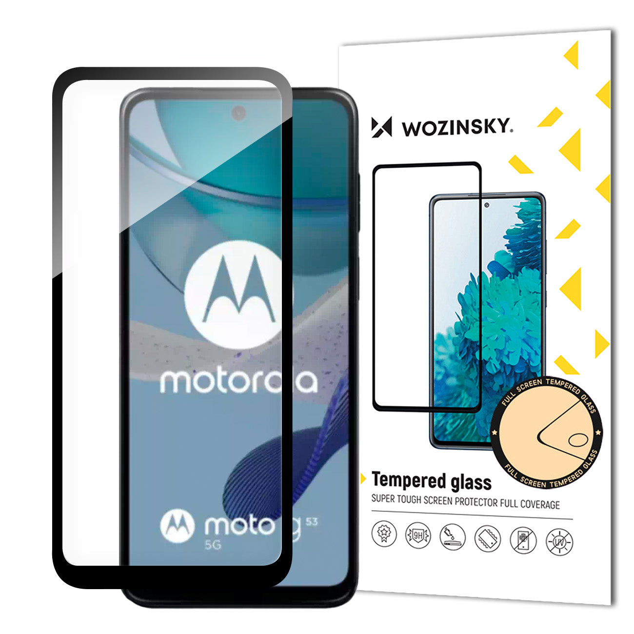 Wozinsky visiškai klijais grūdintas stiklas, skirtas Motorola Moto G53 -- Motorola g53