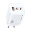 Wozinsky CGWCW 65W GaN sieninis įkroviklis USB-A / 2 x USB-C - baltas