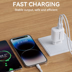 Wozinsky CUWCW 2.4A 2 x USB-A sieninis įkroviklis - baltas