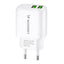 Wozinsky CUWCW 2.4A 2 x USB-A sieninis įkroviklis - baltas