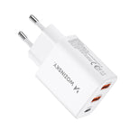 Wozinsky sieninis įkroviklis CWCUCW 30W USB-C / 2 x USB-A - baltas