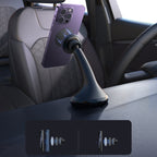 Joyroom JR-ZS356 universalus magnetinis automobilinis laikiklis telefonui prietaisų skydeliui / stiklui, juodas