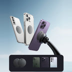 Joyroom JR-ZS356 universalus magnetinis automobilinis laikiklis telefonui prietaisų skydeliui / stiklui, juodas