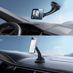 Joyroom JR-ZS356 universalus magnetinis automobilinis laikiklis telefonui prietaisų skydeliui / stiklui, juodas