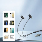 Joyroom JR-EC06 USB-C į ausis įdedamos ausinės – pilkos spalvos