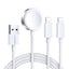 Joyroom laidas S-IW007 3-in-1 USB-A magnetinis įkroviklis - Lightning 1.2m - baltas