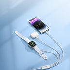 Joyroom laidas S-IW007 3-in-1 USB-A magnetinis įkroviklis - Lightning 1.2m - baltas