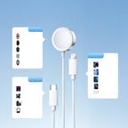 Joyroom laidas S-IW008 3-in-1 magnetinis įkroviklis USB-A - Lightning/USB-C 1.2m - baltas