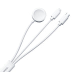Joyroom laidas S-IW008 3-in-1 magnetinis įkroviklis USB-A - Lightning/USB-C 1.2m - baltas