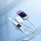 Joyroom laidas S-IW008 3-in-1 magnetinis įkroviklis USB-A - Lightning/USB-C 1.2m - baltas