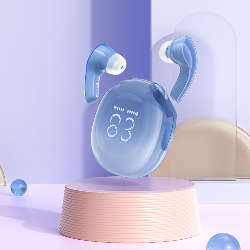 Acefast T9 Bluetooth 5.3 į ausis įdedamos belaidės ausinės – mėlynos spalvos