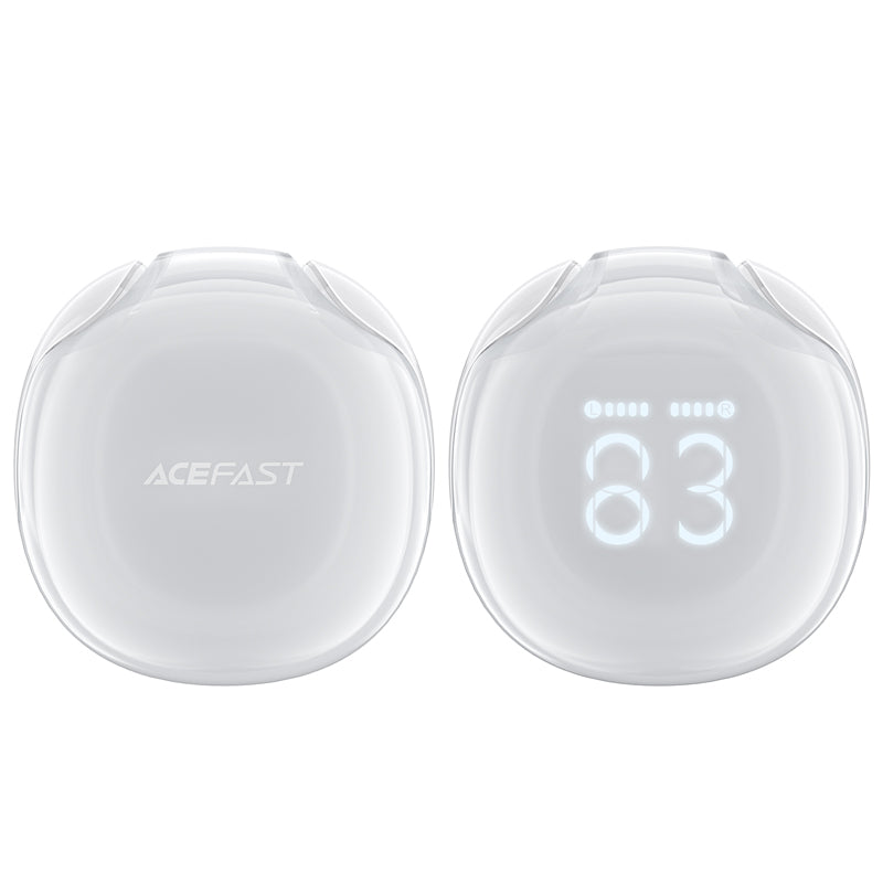 Acefast T9 Bluetooth 5.3 į ausis įdedamos belaidės ausinės – baltos