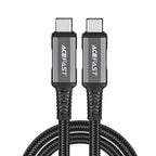Acefast C1-09 USB-C / USB-C USB4 PD3.1 laidas 5A 1m - pilkai-juodas