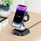 Acefast indukcinė įkrovimo stotelė E16 3in1 15W telefonui / ausinėms / laikrodžiui - juoda