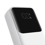 Mini išorinė baterija su integruotais laidais Joyroom JR-PBC06 30W 10000mAh - baltas