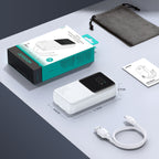 Mini išorinė baterija su integruotais laidais Joyroom JR-PBC06 30W 10000mAh - baltas