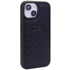 Audi GT Synthetic Leather dėklas iPhone 15 Plus – juodas