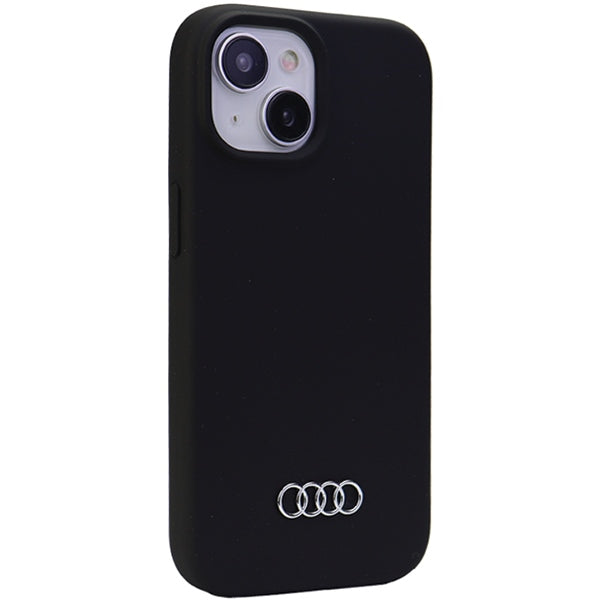 Audi silikoninis dėklas iPhone 15 Plus – juodas