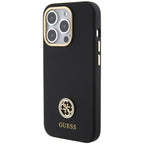 Guess silikoninis dėklas iPhone 15 Pro – juodas