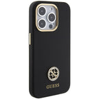 Guess silikoninis dėklas iPhone 15 Pro – juodas