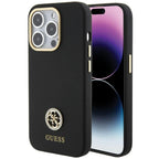 Guess silikoninis dėklas iPhone 15 Pro Max – juodas