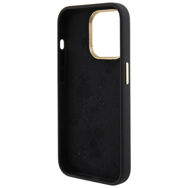 Guess silikoninis dėklas iPhone 15 Pro Max – juodas