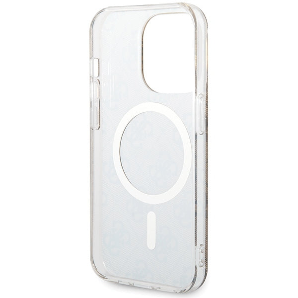 Guess MagSafe dėklas iPhone 15 Pro – rudas
