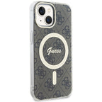Guess 4G MagSafe dėklas iPhone 15 – rudas