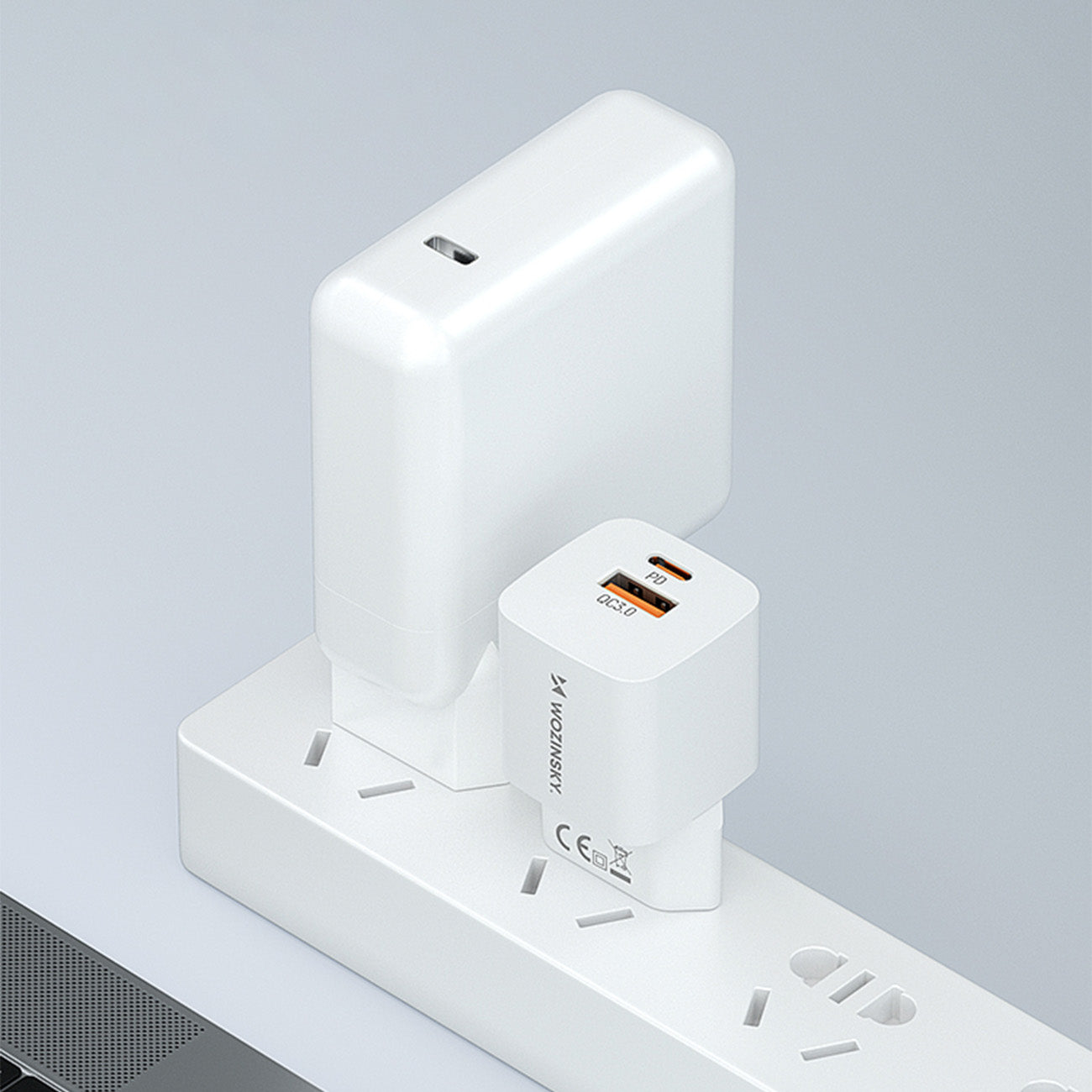 Wozinsky sieninis įkroviklis CMWCW 20W USB-C / USB-A - baltas