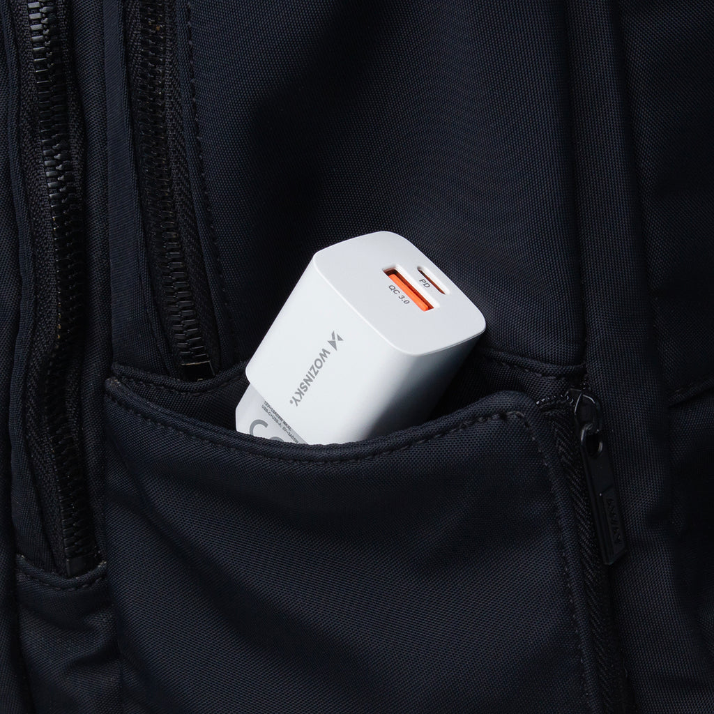 Wozinsky sieninis įkroviklis CMWCW 20W USB-C / USB-A - baltas