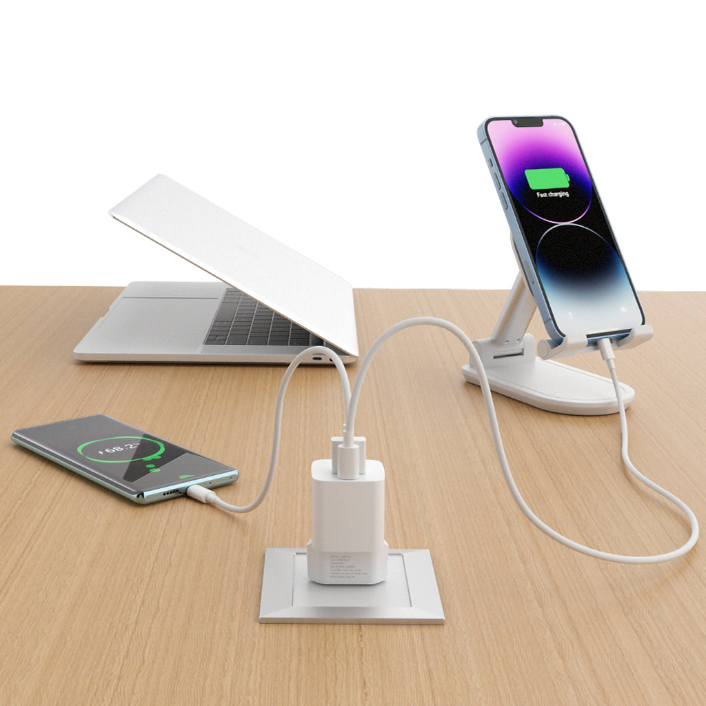 Wozinsky sieninis įkroviklis CMWCW 20W USB-C / USB-A - baltas