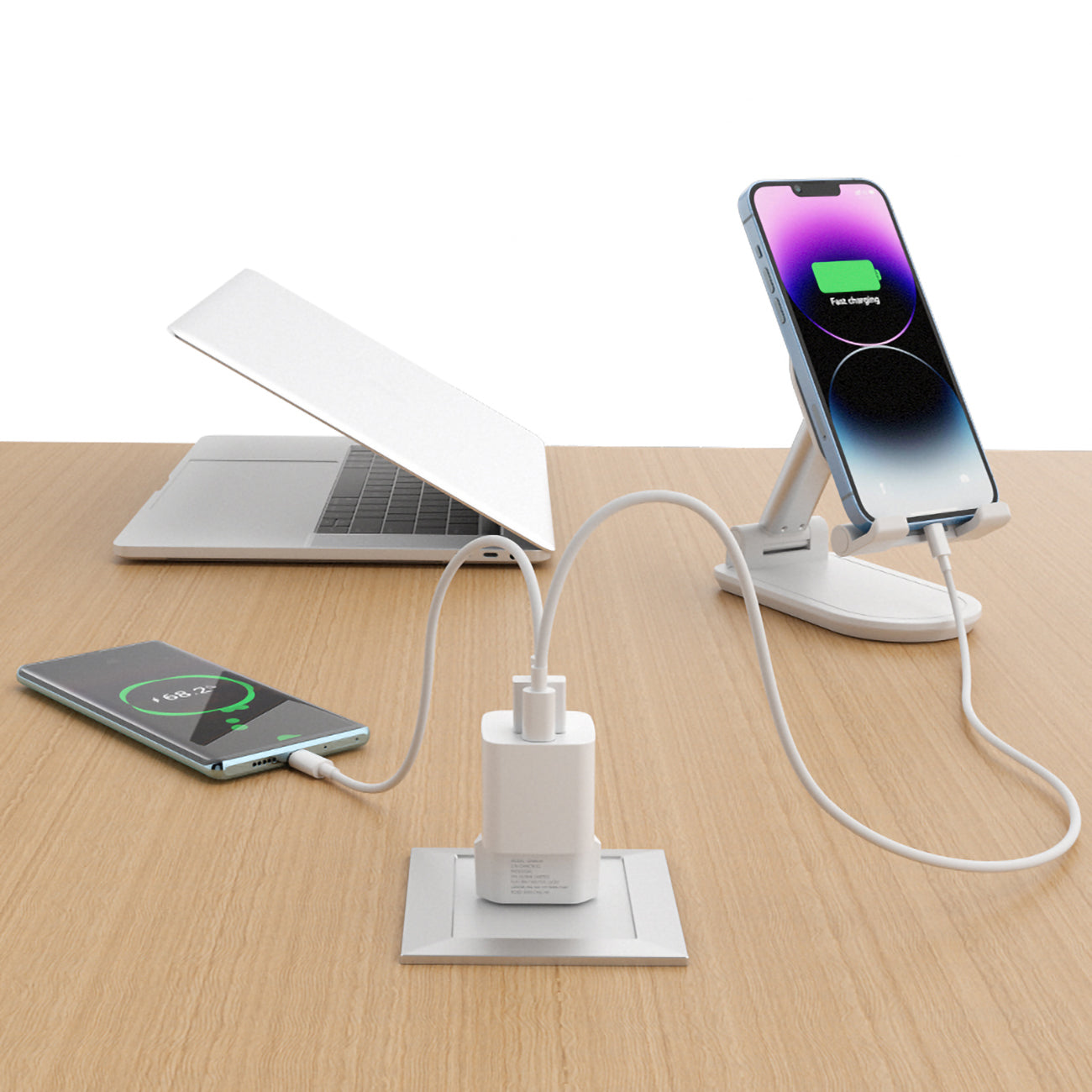 Wozinsky sieninis įkroviklis CMWCW 20W USB-C / USB-A - baltas