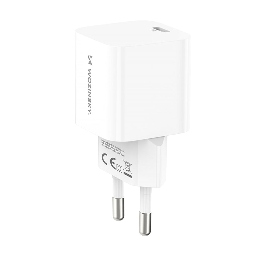 Wozinsky sieninis įkroviklis CMWCS USB-C PD 20W - baltas