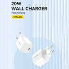 Wozinsky sieninis įkroviklis CMWCS USB-C PD 20W - baltas