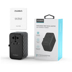 Choetech kelioninis adapteris PD6028 EU / US / AUS / UK 2x USB-C 2x USB-A 100W - juodas -- Cell phone chargers