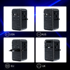 Choetech kelioninis adapteris PD6028 EU / US / AUS / UK 2x USB-C 2x USB-A 100W - juodas -- Cell phone chargers
