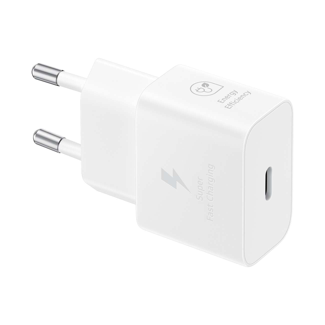 Samsung EP-T2510NWEGEU 25W SFC USB-C GaN sieninis įkroviklis - baltas