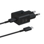 Samsung EP-T2510XBEGEU 25W SFC GaN sieninis įkroviklis su USB-C laidu - juodas