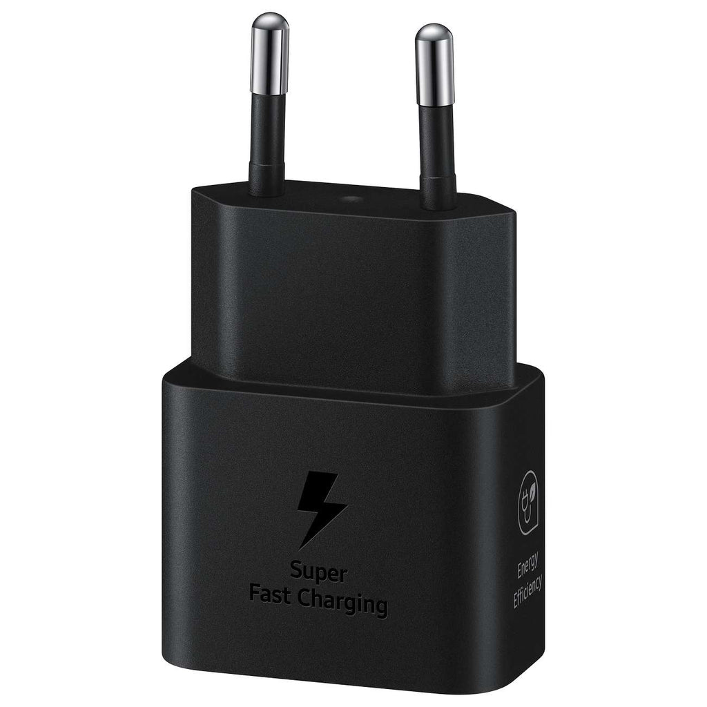 Samsung EP-T2510XBEGEU 25W SFC GaN sieninis įkroviklis su USB-C laidu - juodas